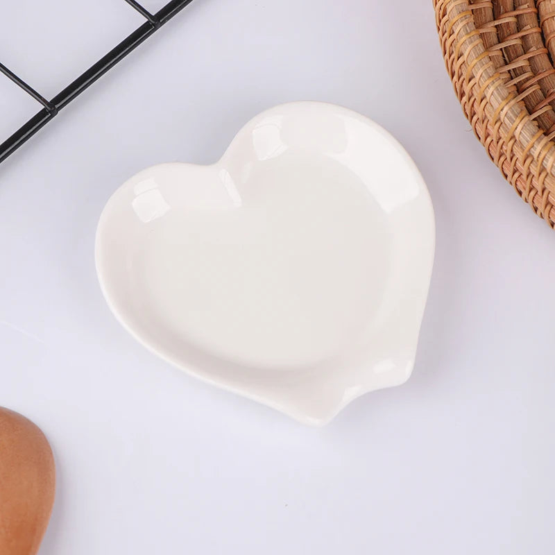 Heart-Shaped Ceramic Utensil Rest
