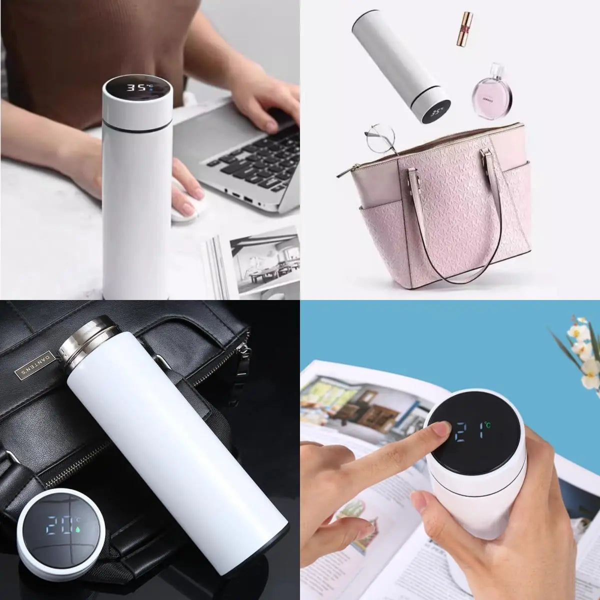Thermos Bottle with Temperature Display