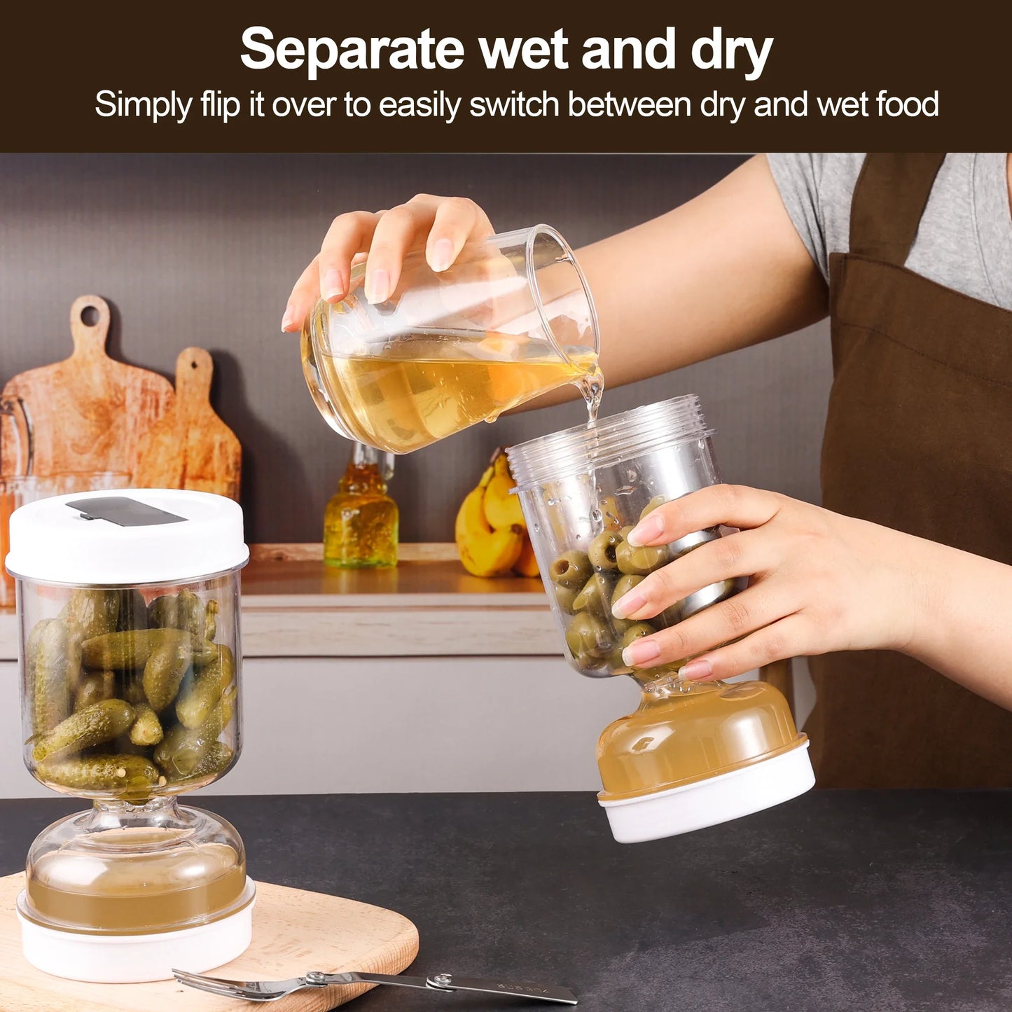 Pickle Strainer Jar
