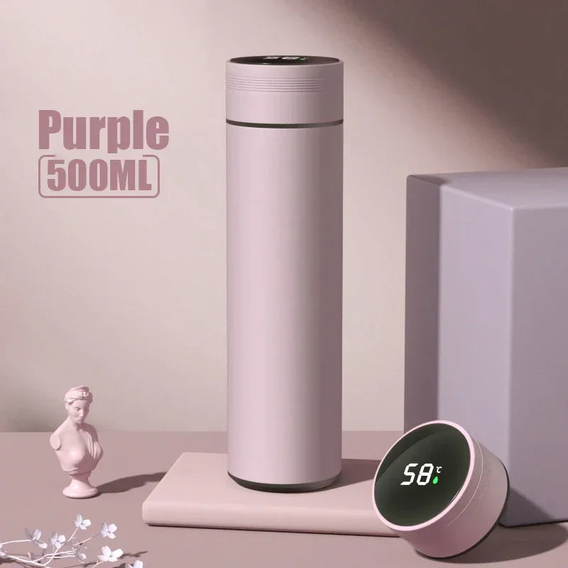 Thermos Bottle with Temperature Display