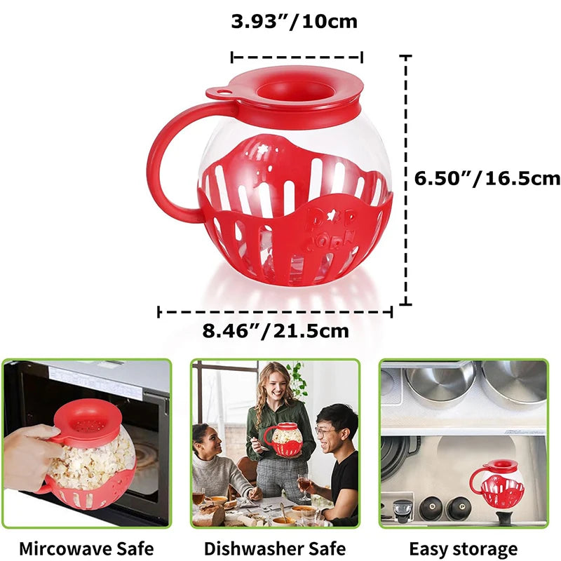 Microwave Glass Popcorn Popper
