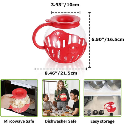 Microwave Glass Popcorn Popper