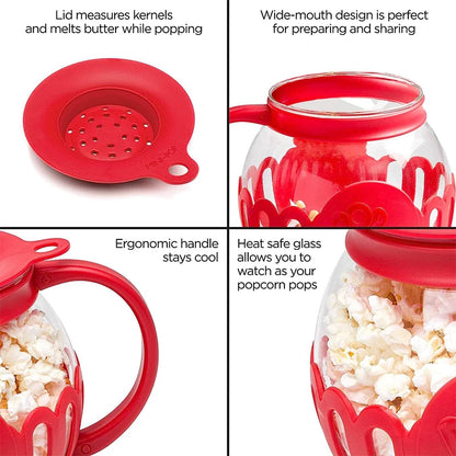 Microwave Glass Popcorn Popper