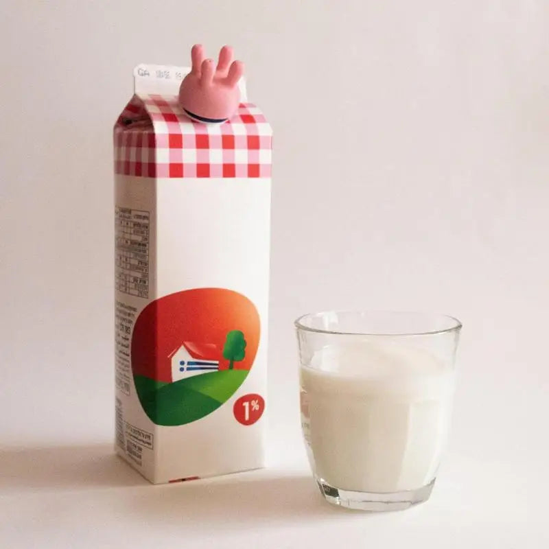 Funny Pouring Milk Bottle Cap
